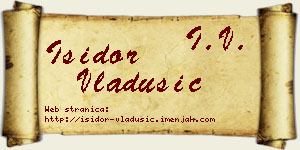 Isidor Vladušić vizit kartica
